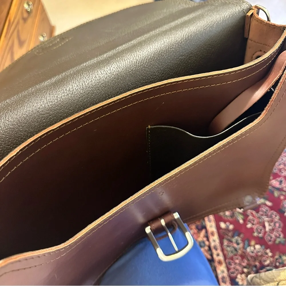 Genuine Leather Brown Briefcase